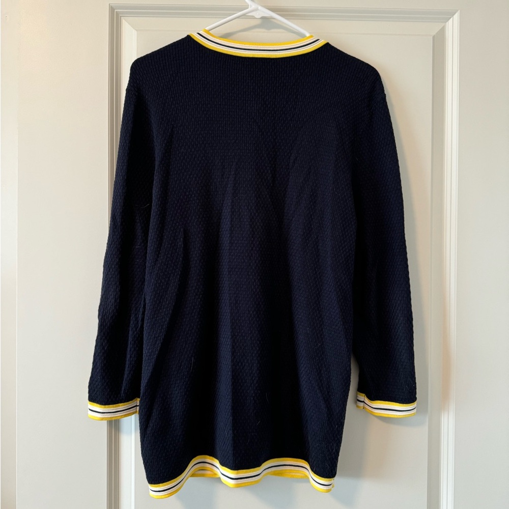 Talbots Navy Button Knit Cardigan - Picture 3 of 6